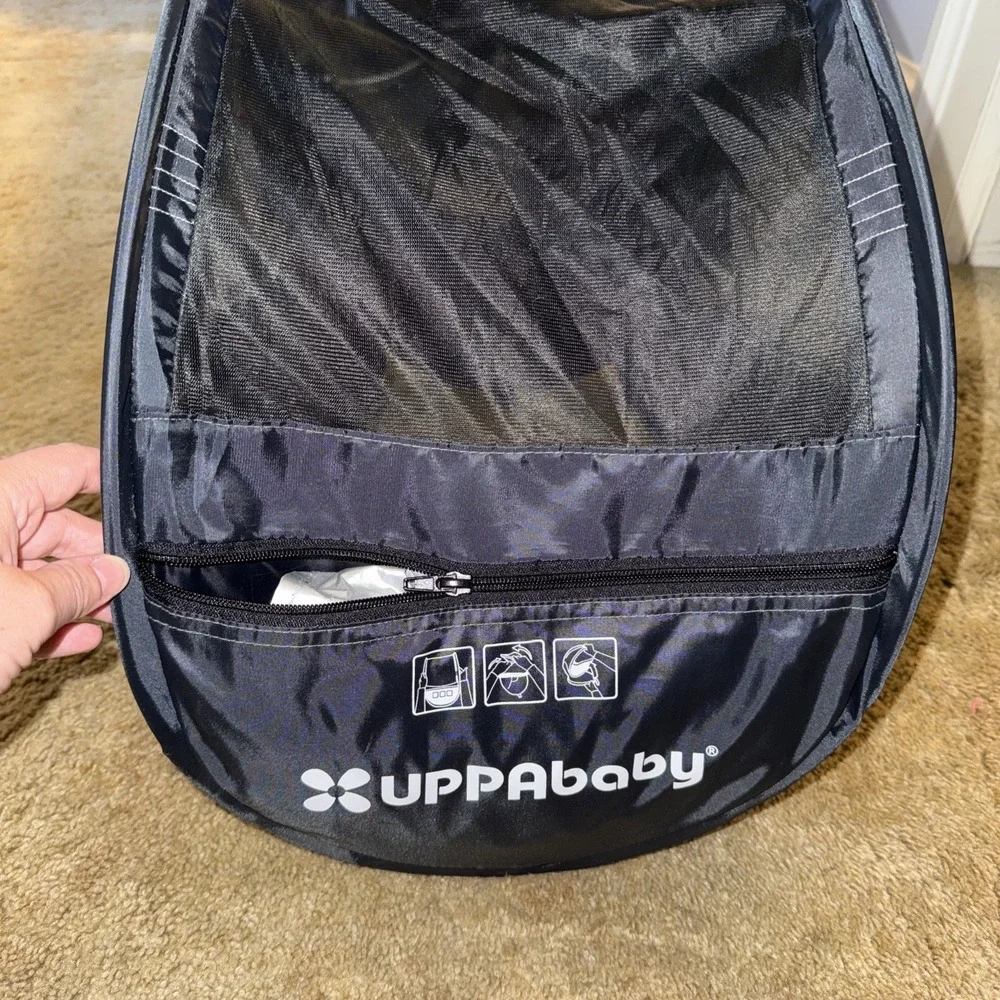 UPPAbaby Cabana Mesh Carseat Cover Black EUC All Weather Universal Car Seat Fit